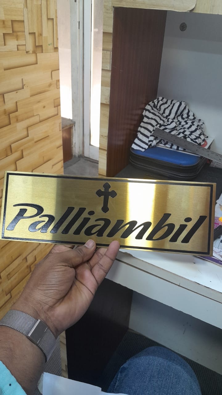 Stainless steel sign board design