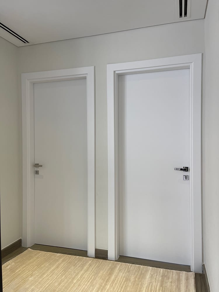 Stylish wrapped interior door